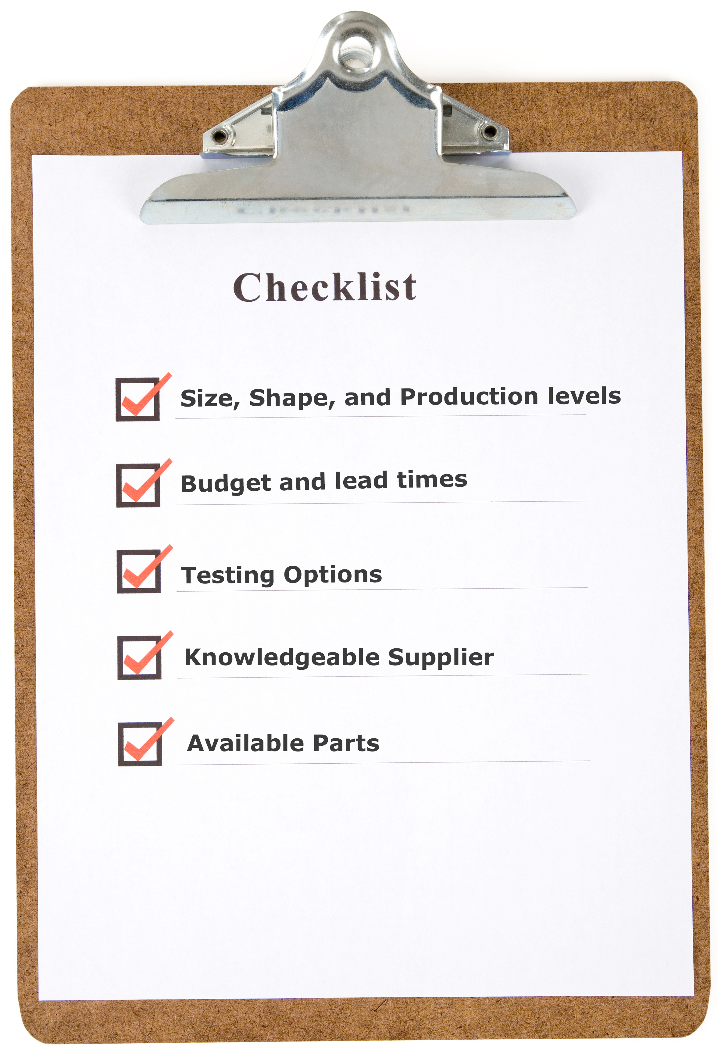 Shrink Machine Checklist Image